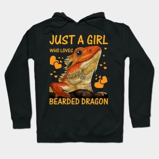 Just a Girl Who Loves Bearded Dragons Lizard Reptile Hoodie